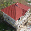 Garantia lascas de pedra colorida etapa revestida com telhado de telhado de telhado para estrutura de metal o telhado o mais recente painel solar